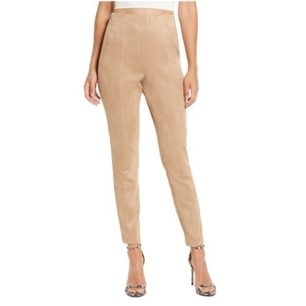 Blank NYC Tan Faux Suede High Waisted Leggings
